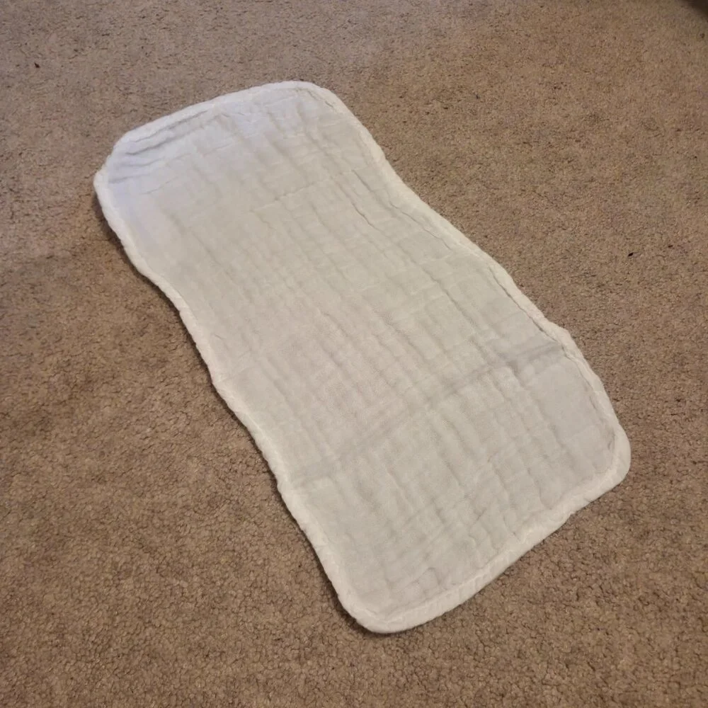 12-Pack White Baby Muslin Burp Cloth (17.5